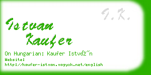 istvan kaufer business card